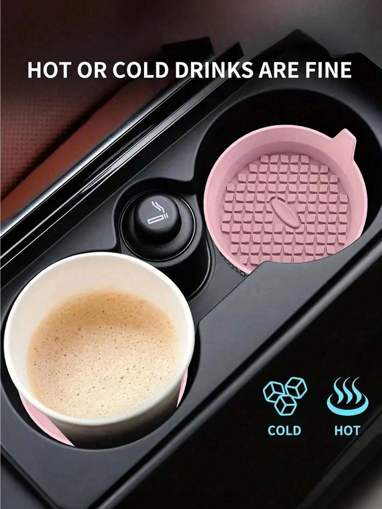 4/1 Set Bling Car Cup Holder Inserts, Universal Anti-Slip Car Cup Mat With Silicone Rhinestone Coasters, 8cm/3.1in Soft Crystal Rhinestone Rubber Pad Car Beverage Cup Holder Accessories