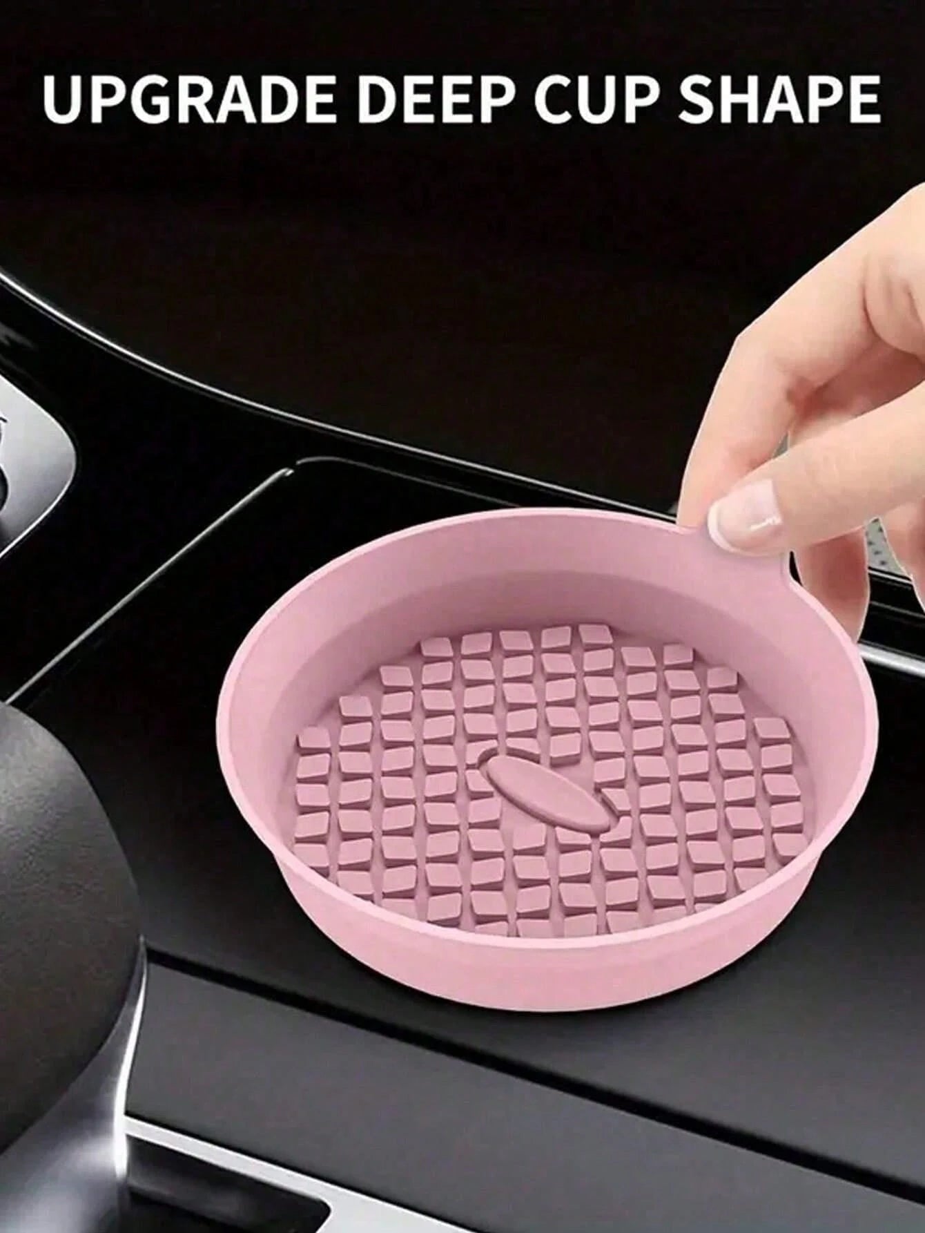 4/1 Set Bling Car Cup Holder Inserts, Universal Anti-Slip Car Cup Mat With Silicone Rhinestone Coasters, 8cm/3.1in Soft Crystal Rhinestone Rubber Pad Car Beverage Cup Holder Accessories