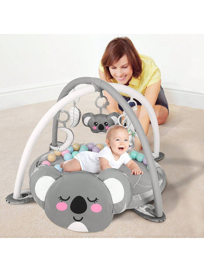 4-In-1 Baby Play Mat Baby Gym,Tummy Time Mat For Floor Activity Gym Ball Pit Including 30 Balls With 5 Infant Learning Sensory Baby Toys For Newborn