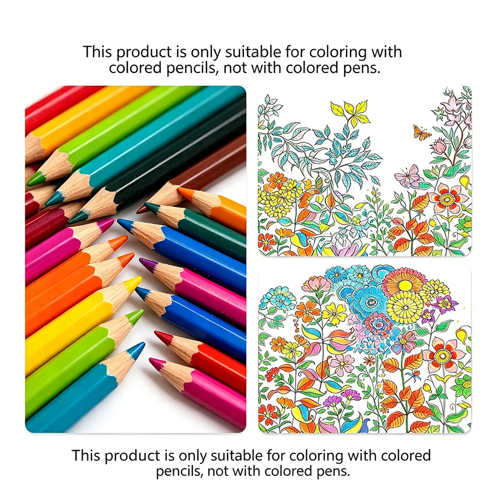 4-Pack Adult Coloring Books Set- Stress Relief Art Therapy Books For Teens & Adults, Includes, Secret Garden, Animal Kingdom, Magic Forest- Creative Illustration Sketch Books
