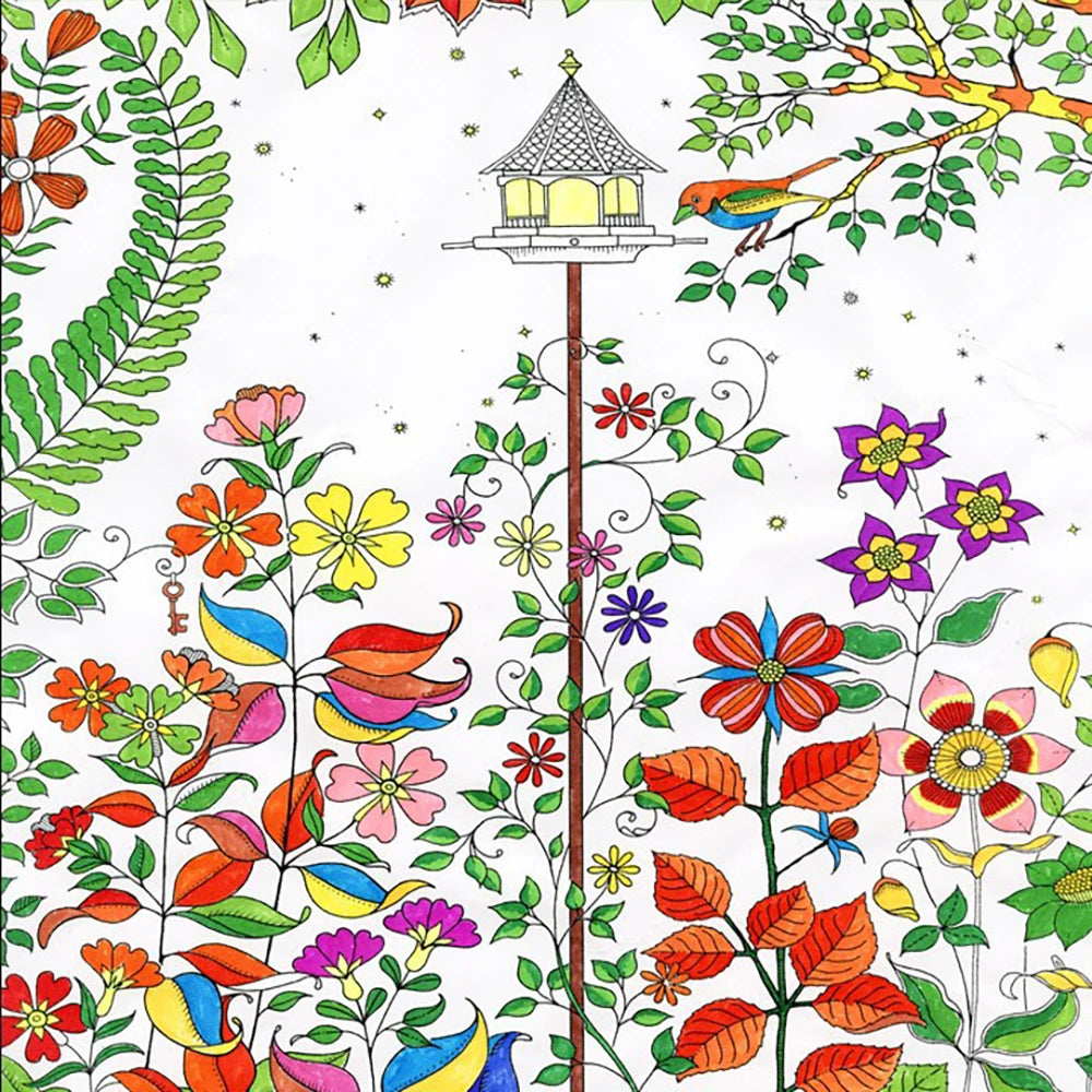 4-Pack Adult Coloring Books Set- Stress Relief Art Therapy Books For Teens & Adults, Includes, Secret Garden, Animal Kingdom, Magic Forest- Creative Illustration Sketch Books