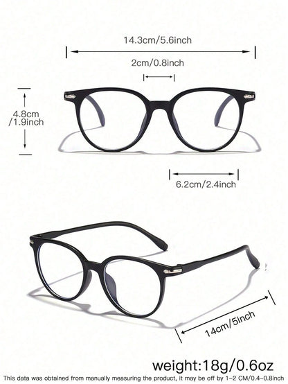 4 Pairs Acrylic Candy-Colored Round Fashion Blue Light Blocking Glasses For Teenagers Aged 14-16, Suitable For Daily Reading And Campus Wear
