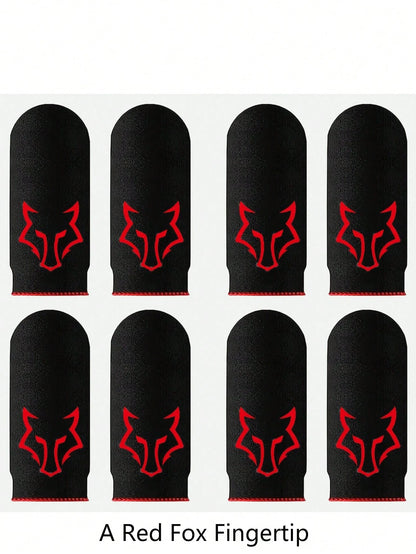 4 Pairs Carbon Fiber Finger Sleeves With Fox Thumb Sleeves Finger Seamless Touchscreen Anti-Sweat Breathable Finger Covers,Kitchen,Bathroom,Home,Household Suppliers