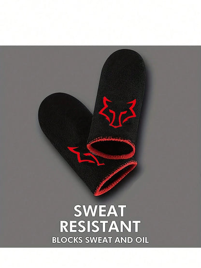 4 Pairs Carbon Fiber Finger Sleeves With Fox Thumb Sleeves Finger Seamless Touchscreen Anti-Sweat Breathable Finger Covers,Kitchen,Bathroom,Home,Household Suppliers