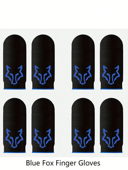4 Pairs Carbon Fiber Finger Sleeves With Fox Thumb Sleeves Finger Seamless Touchscreen Anti-Sweat Breathable Finger Covers,Kitchen,Bathroom,Home,Household Suppliers