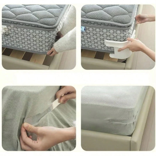 4 PCS Bed Sheet Holder, Bed Sheet Grippers, Discrete Heavy Duty Bed Sheet Tightener, Non Slip Corner Sheet Grippers Keep Sheets Firm & Tigh