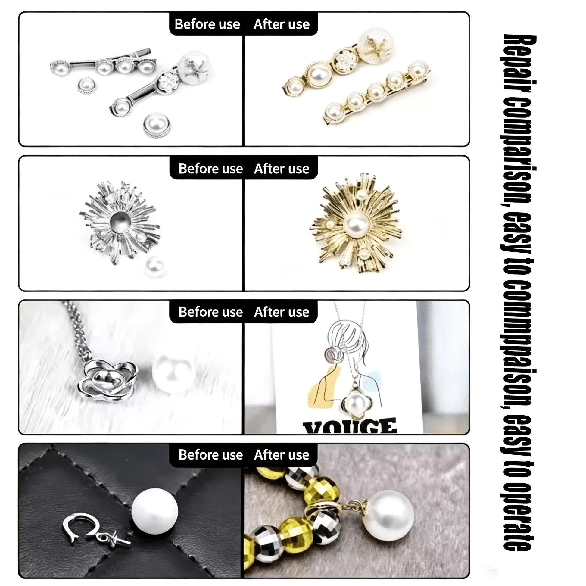 4-Piece B7000 Jewelry Adhesive Set, Transparent Rhinestone Setting Adhesive, Pendant Adhesive, Precision Nozzle Craft Adhesive, Multi-Purpose Adhesive, Ideal For Jewelry Making And Mobile Phone Repair
