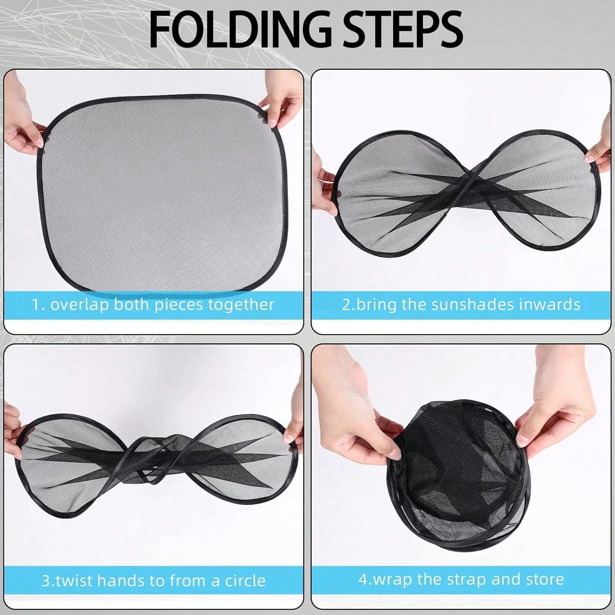 4 Pieces Car Curtain Set Including 4 Side Block Sun Visors And 8 Suction Cups, [Summer Must-Have] Car Sun Shield Accessories Interior Sun Protection And Cooling, Suitable For All Cars