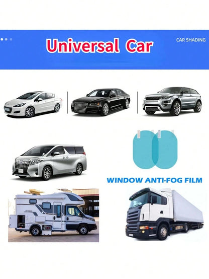 4 Pieces Of Car Rainproof Transparent Film, Rearview Mirror Lens Protection Nozzle, Waterproof Film, Car Sticker Accessories, Anti Glare, Anti Rain, Anti Fog Glass Windows, Rainy Day Film, Hydrophobic