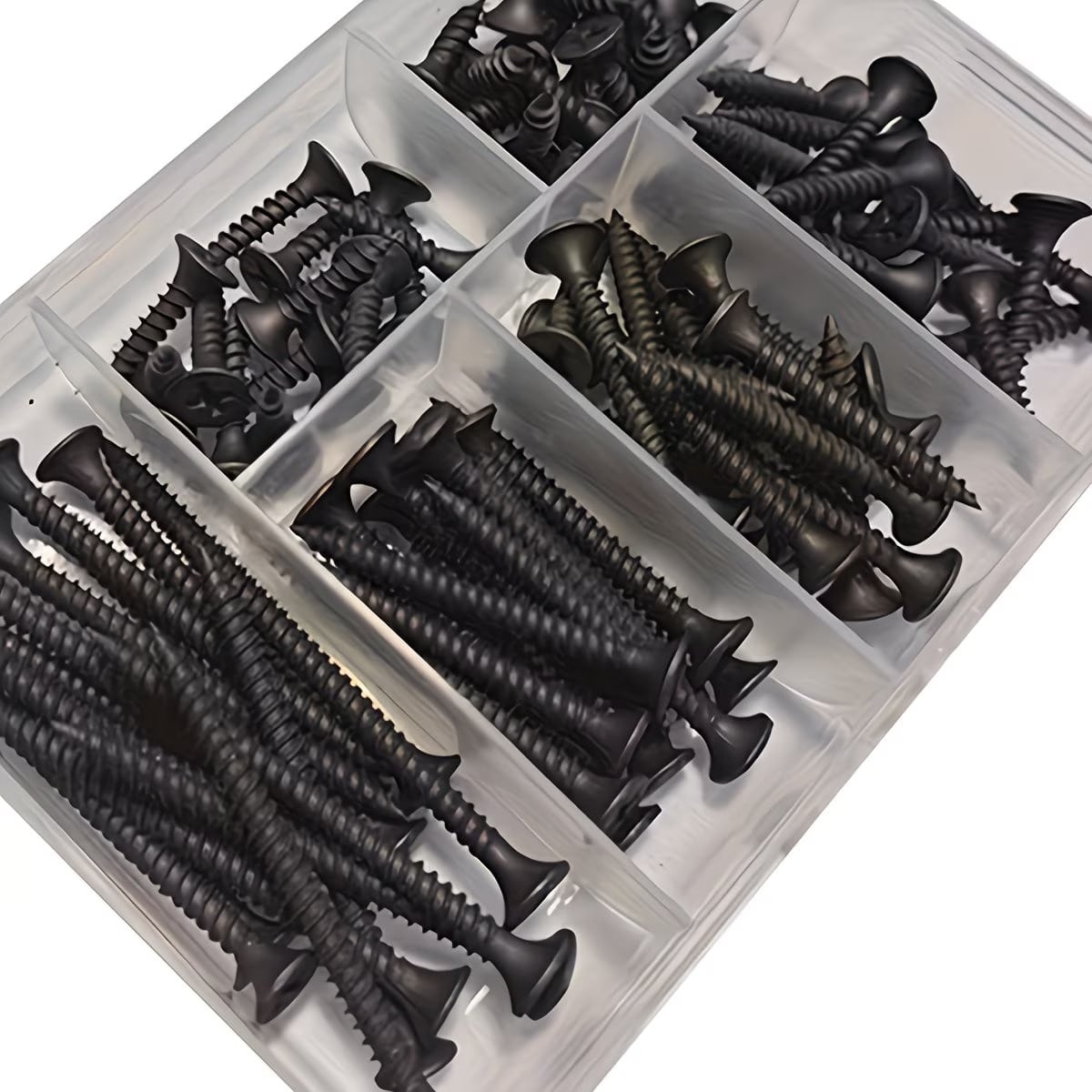 400pcs Black Cross Self-Tapping Screws Mixed Set, Woodworking Screws, Drywall Screws, Gypsum Board Screws, Hardened Self-Tapping Screws, Home Decor Screws