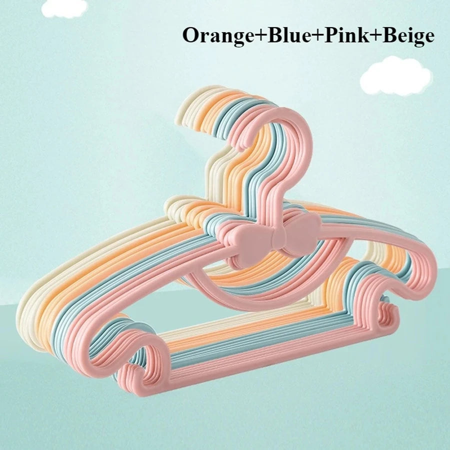 40pcs/20pcs/10pcs/1pc PP Material Bow Baby Clothes Hangers, Ultra-Thin Children's Clothes Hangers, Clothes Hooks, Baby Gifts, Baby Essentials, Baby Room Decor
