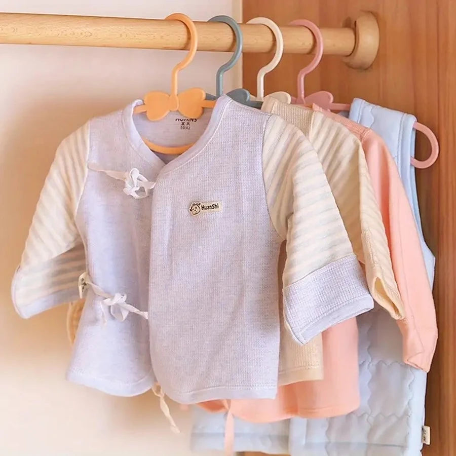 40pcs/20pcs/10pcs/1pc PP Material Bow Baby Clothes Hangers, Ultra-Thin Children's Clothes Hangers, Clothes Hooks, Baby Gifts, Baby Essentials, Baby Room Decor