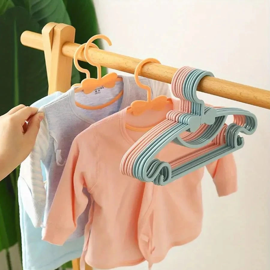 40pcs/20pcs/10pcs/1pc PP Material Bow Baby Clothes Hangers, Ultra-Thin Children's Clothes Hangers, Clothes Hooks, Baby Gifts, Baby Essentials, Baby Room Decor