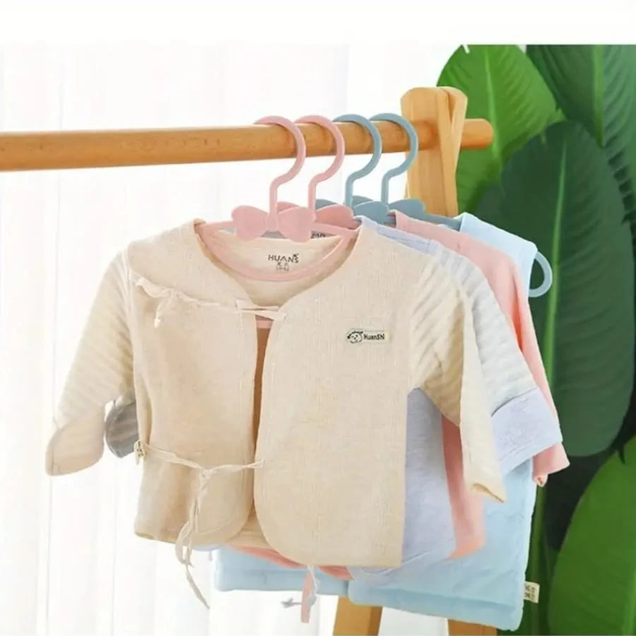 40pcs/20pcs/10pcs/1pc PP Material Bow Baby Clothes Hangers, Ultra-Thin Children's Clothes Hangers, Clothes Hooks, Baby Gifts, Baby Essentials, Baby Room Decor