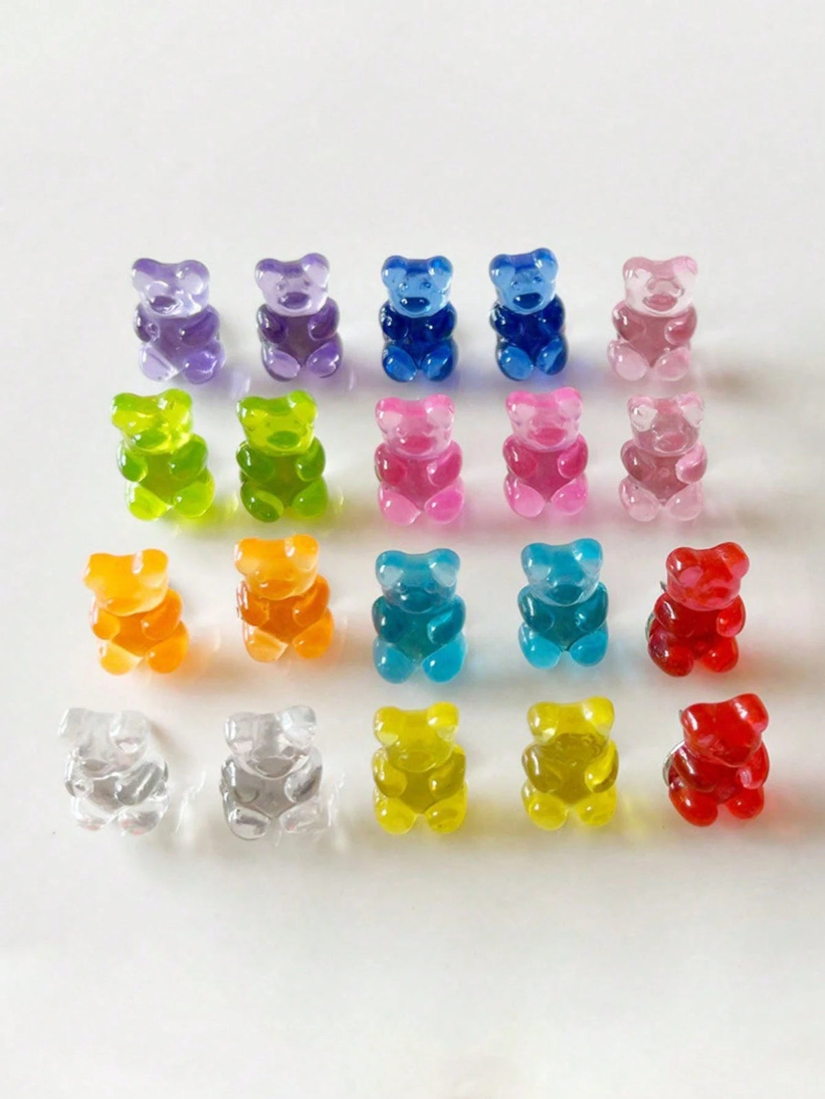 40pcs Mixed Color Cute Cartoon Resin Teddy Bear Push Pins, Suitable For Cork Board, Photo Wall, Decorative Map, School, Home And Office Supplies