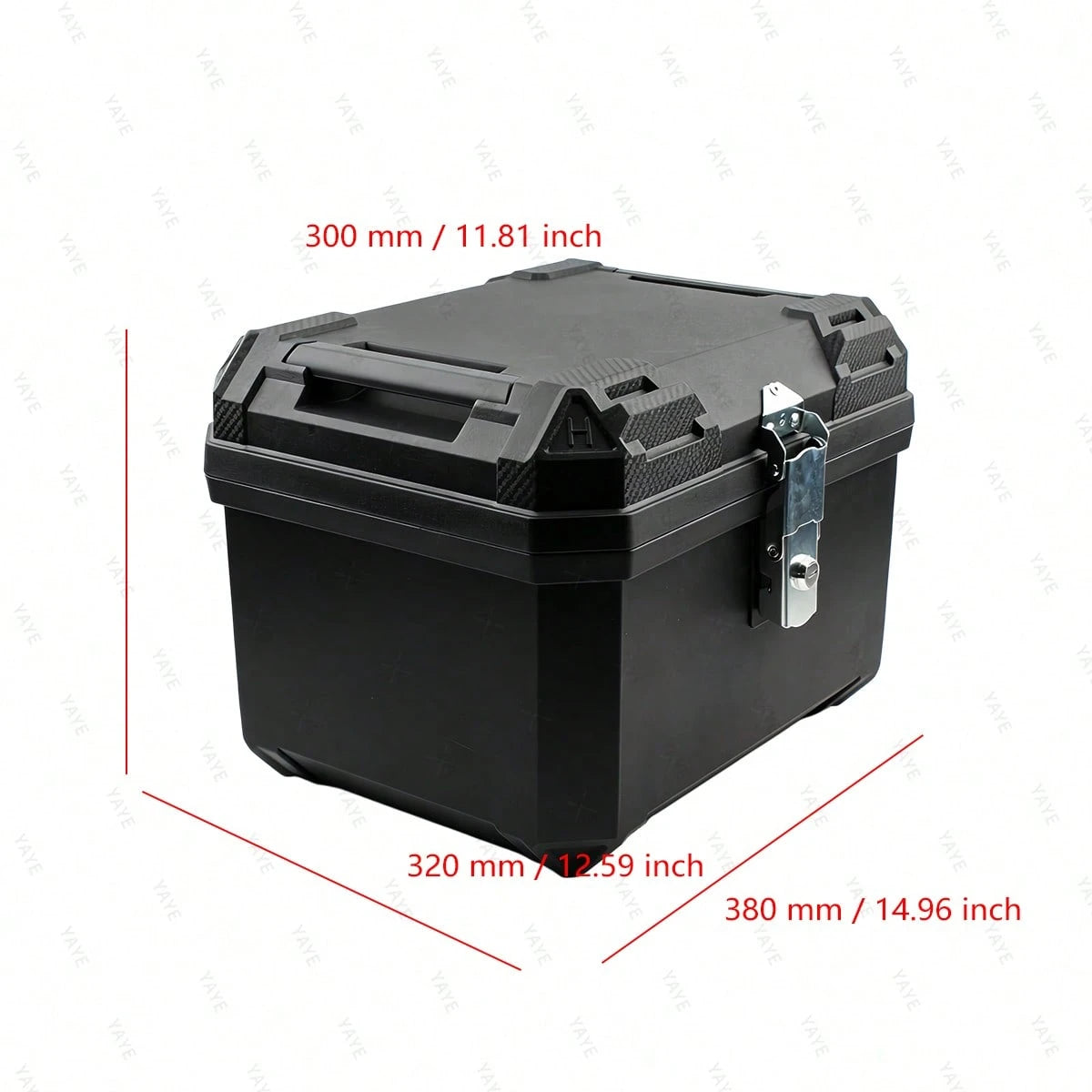 44L Waterproof Motorcycle Tail Box With Security Lock, Suitable For Helmet And Luggage Storage, Also Applicable As Helmet Box