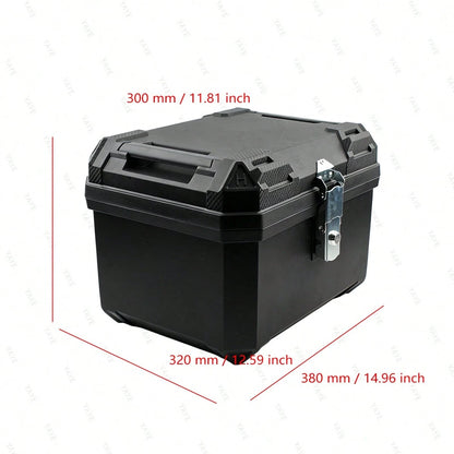 44L Waterproof Motorcycle Tail Box With Security Lock, Suitable For Helmet And Luggage Storage, Also Applicable As Helmet Box