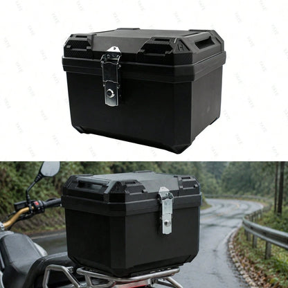 44L Waterproof Motorcycle Tail Box With Security Lock, Suitable For Helmet And Luggage Storage, Also Applicable As Helmet Box