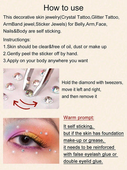 450pcs Pink Small Rhinestones, 2mm, Shiny Luster, Suitable For Face/Eye Decoration, Suitable For Carnival, Y2K Holiday Party, Daily Decoration, DIY Face Decoration, Music Festival Party, Can Be Used F