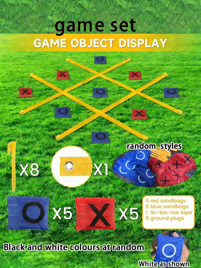 47 Inch Giant Bean Bag Toss Tic Tac Toe Game, Suitable For Backyard, Camping, Lawn And Other Outdoor Use, An Interesting Family Outdoor Game, Portable Garden Game, Highly Popular