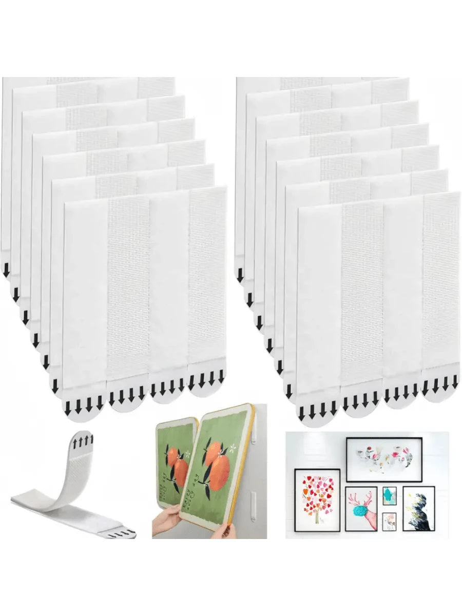 48-Piece Heavy Duty Picture Hanging Strips- No Nails, No Damage, Easy Removal- 48-Piece For Frame Installation Bars