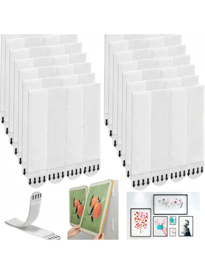 48-Piece Heavy Duty Picture Hanging Strips- No Nails, No Damage, Easy Removal- 48-Piece For Frame Installation Bars