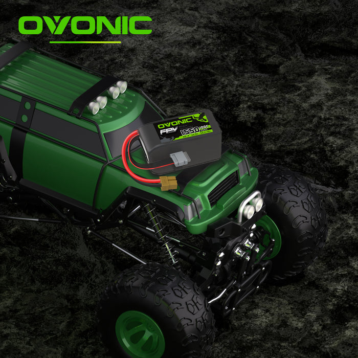 [4packs] Ovonic 22.2V 1550mAh 6S 100C LiPo Battery Pack with XT60 Plug - Ampow