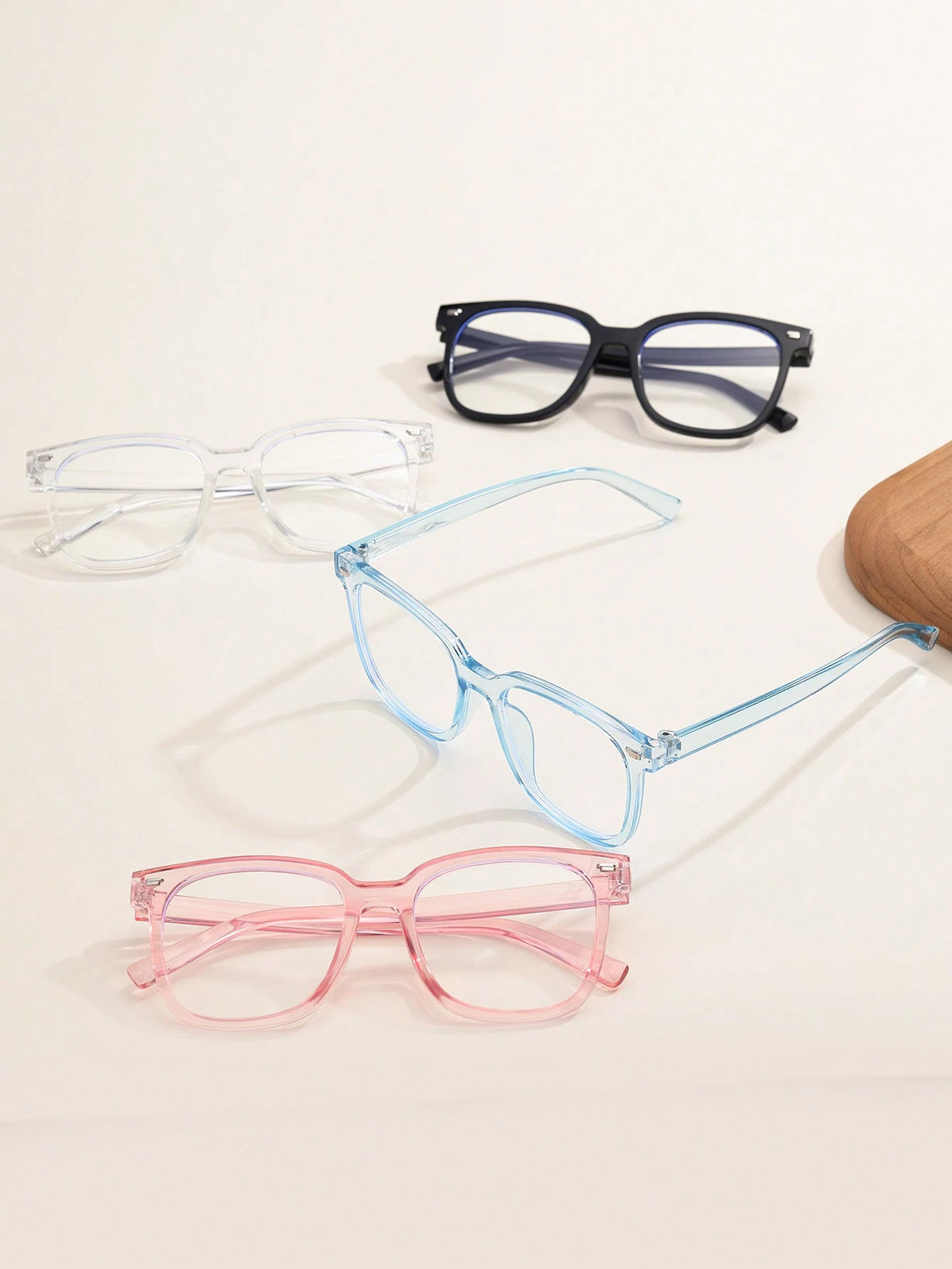 4pairs Children's Multicolor Pc Geometric Nails Non-Prescription Glasses