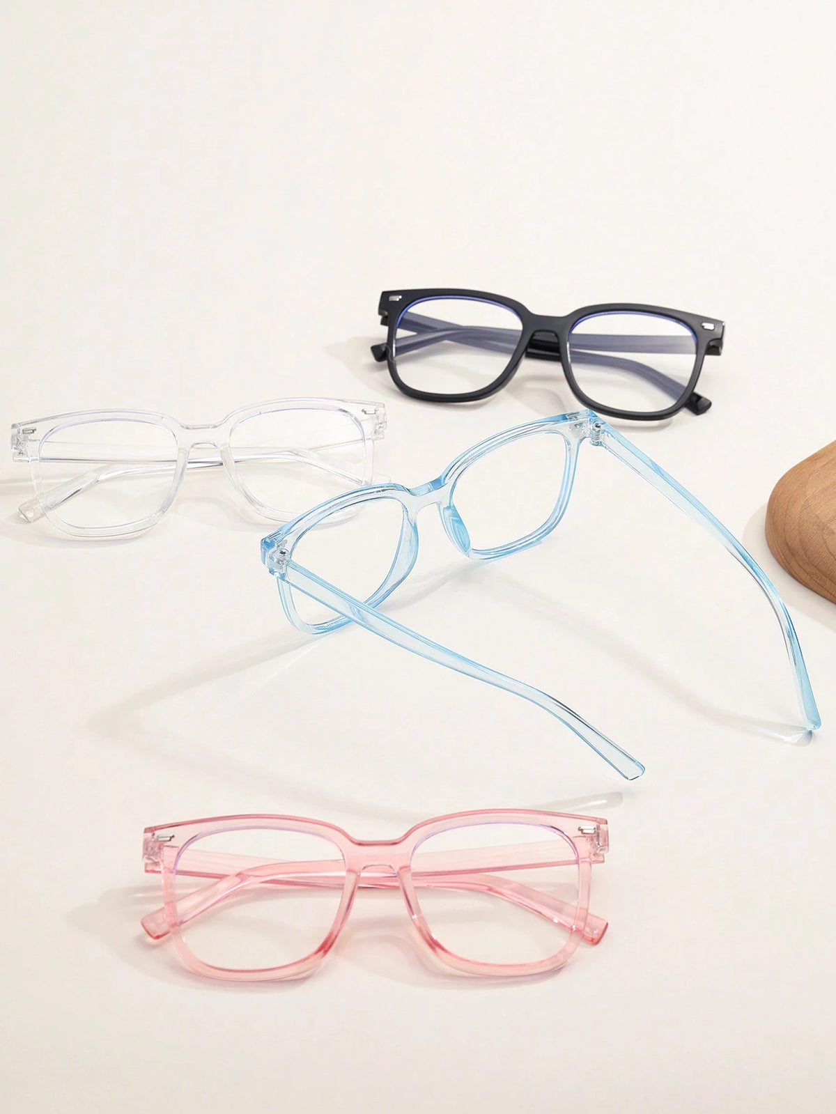 4pairs Children's Multicolor Pc Geometric Nails Non-Prescription Glasses