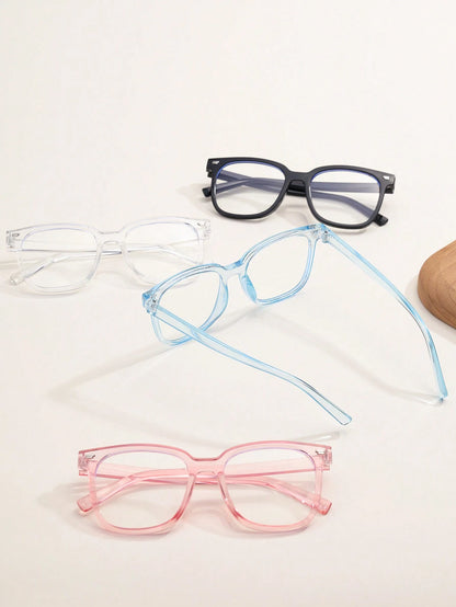 4pairs Children's Multicolor Pc Geometric Nails Non-Prescription Glasses