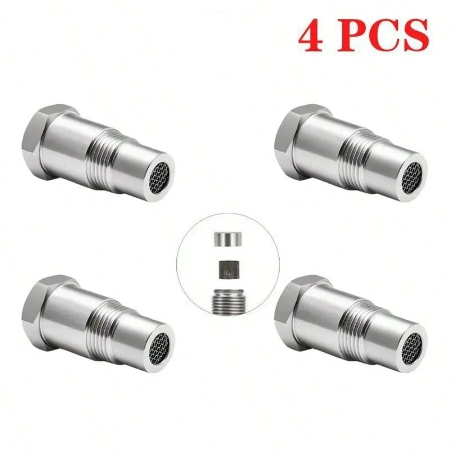 4PC Car Oxygen O2 Sensor Fix Check Exhaust Gas Oxygen Sensor Engine Light Eliminator Adapter M18X1.5 Automobile Accessories