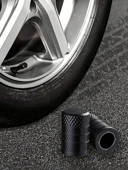 4pcs/2 Packs Anodized Aluminum Tire Valve Stem Caps, Corrosion Resistant, Universal Fit For Cars, Trucks, Motorcycles, SUVs And Bicycles