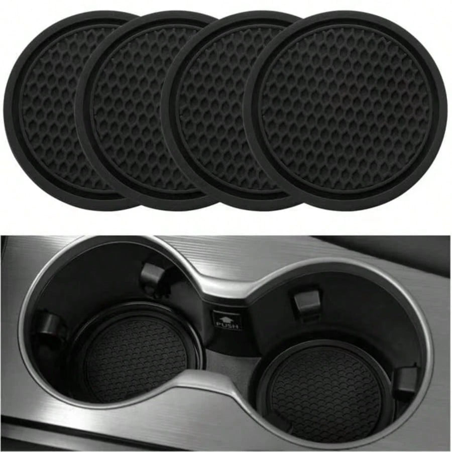 4pcs/2pcs Car Cup Holder Coasters, Auto Accessories, Car Supplies, Women's Car Accessories, Car, Car Decor, Car Cup Holder Pad, Non-Slip Cup Holder Embedded Decorative Coasters, Car Interior Accessori