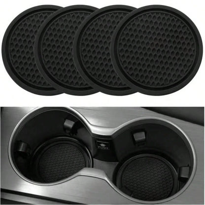 4pcs/2pcs Car Cup Holder Coasters, Auto Accessories, Car Supplies, Women's Car Accessories, Car, Car Decor, Car Cup Holder Pad, Non-Slip Cup Holder Embedded Decorative Coasters, Car Interior Accessori