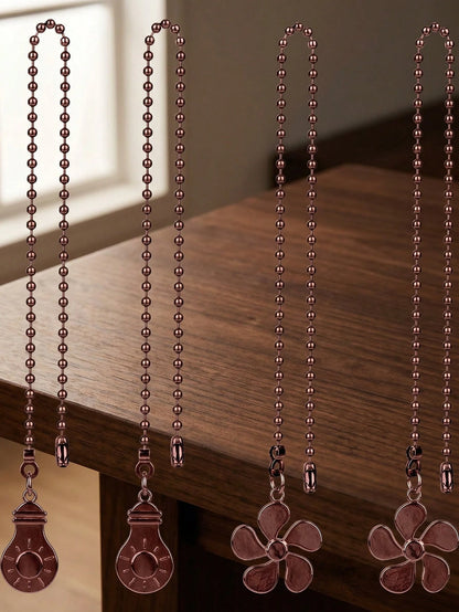 4pcs/2pcs Pack Ceiling Fan Light Pull Chain Extender 14 Inch Durable Pull Chain Extension Fan Pendant Decorative Accessory, Suitable For Bedroom, Living Room And Outdoor