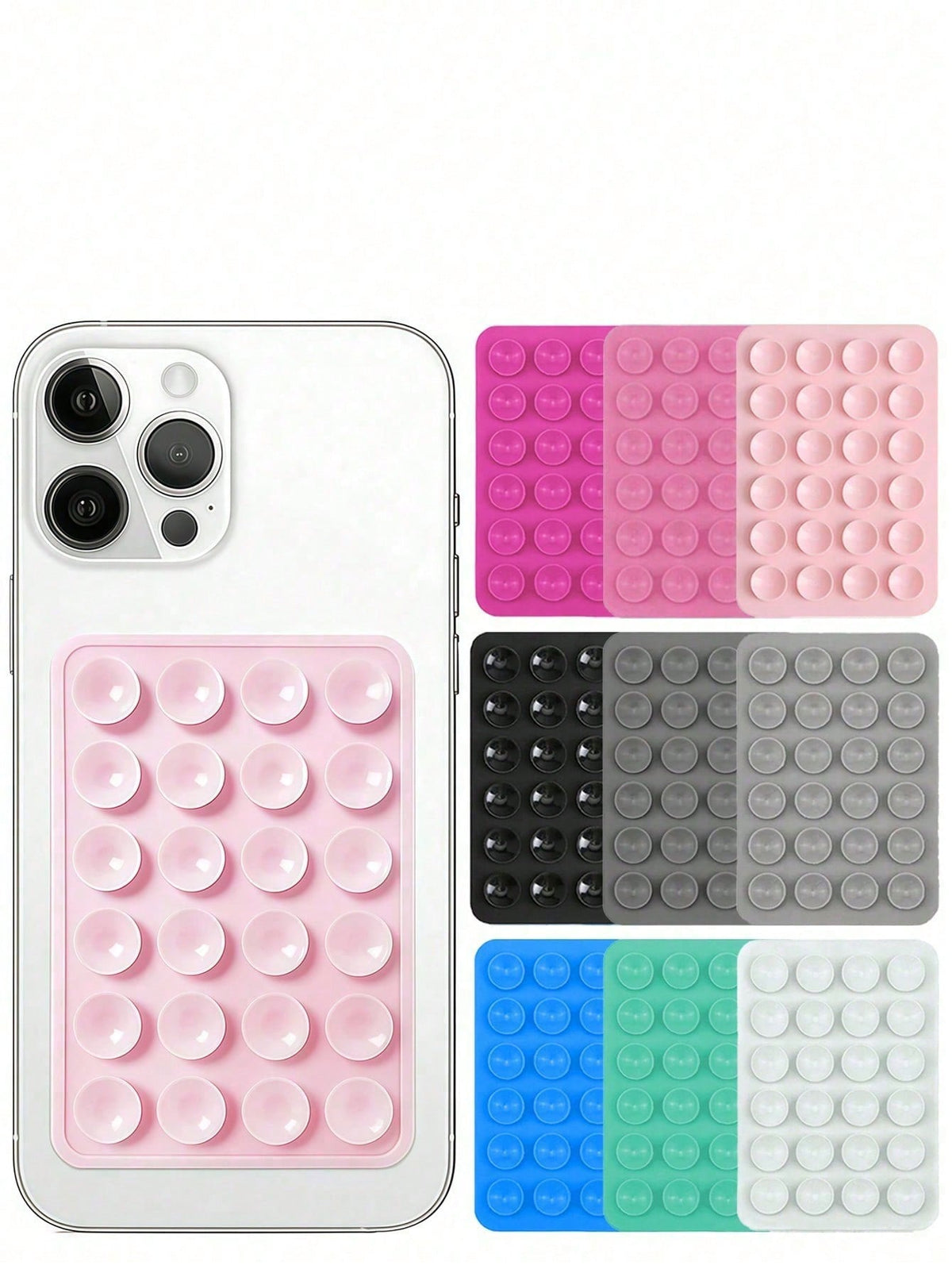 4pcs/3pcs Silicone Phone Grip, Anti-Slip Silicone Phone Stand Sticky Phone Case Mount Hands-Free Accessory For Selfie And Video, Multifunctional Phone Accessories Fit All Models 2pcs/1pc