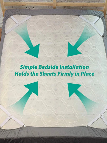 4pcs Bed Sheet Holder Straps, Fitted Sheet Straps
