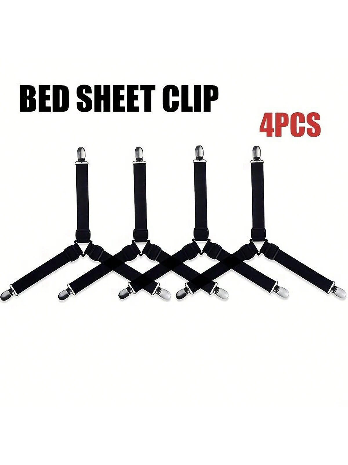 4pcs Bed Sheet Holder Straps, Fitted Sheet Straps