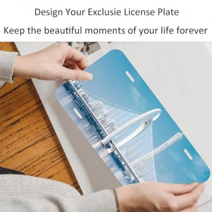 4PCS Black Blank Metal License Plate Blanks, 12"X6" Aluminum Alloy Automotive Plates, Automotive Sublimation License Plates For Custom Design Work DIY Projects