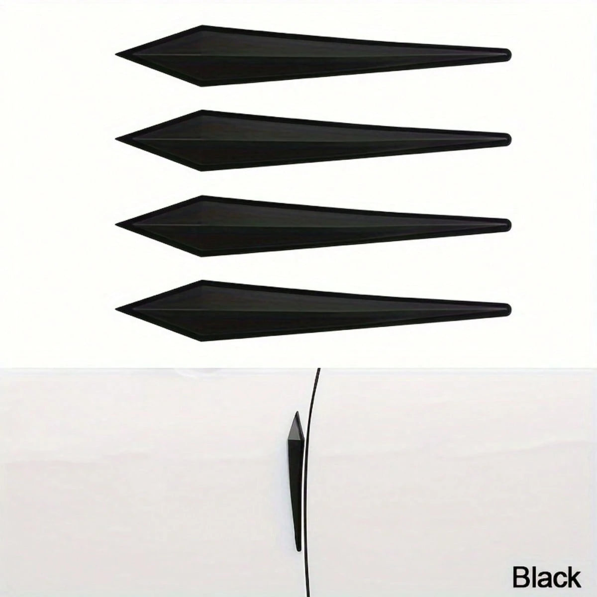 4Pcs Car Door Edge Protectors- Universal Anti-Scratch Stickers For Door Edges, Rearview Mirrors, Front/Rear Bumpers- Self-Adhesive Exterior Car Body Protection Decals For Most Cars, SUVs, Trucks- W