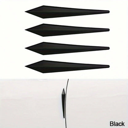 4Pcs Car Door Edge Protectors- Universal Anti-Scratch Stickers For Door Edges, Rearview Mirrors, Front/Rear Bumpers- Self-Adhesive Exterior Car Body Protection Decals For Most Cars, SUVs, Trucks- W
