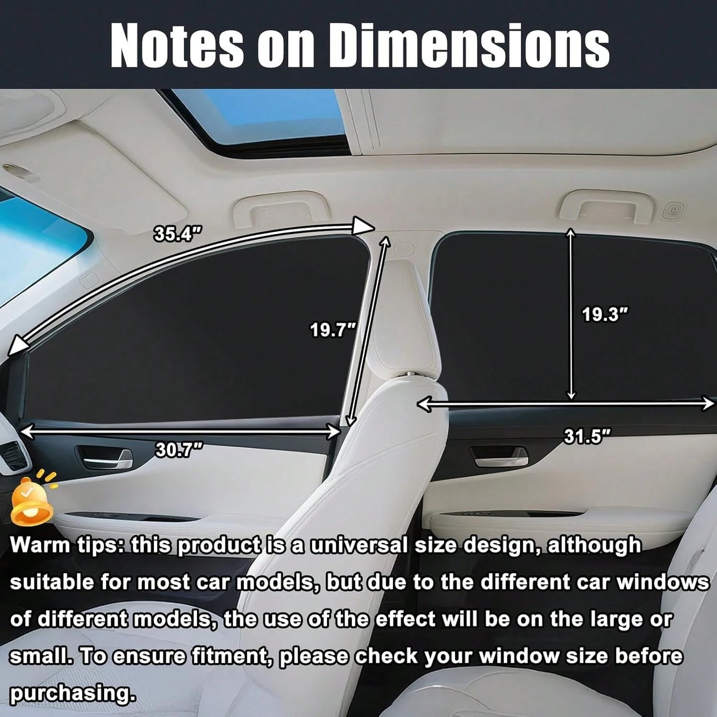 4pcs Magnetic Car Side Window Sunshades- Titanium Silver Front And Rear Privacy Curtains, UV Protection, Suitable For Velvet And Diaper Changing, Fits Sedan, Car, SUV, Strong Adhesion, Can Be Used As