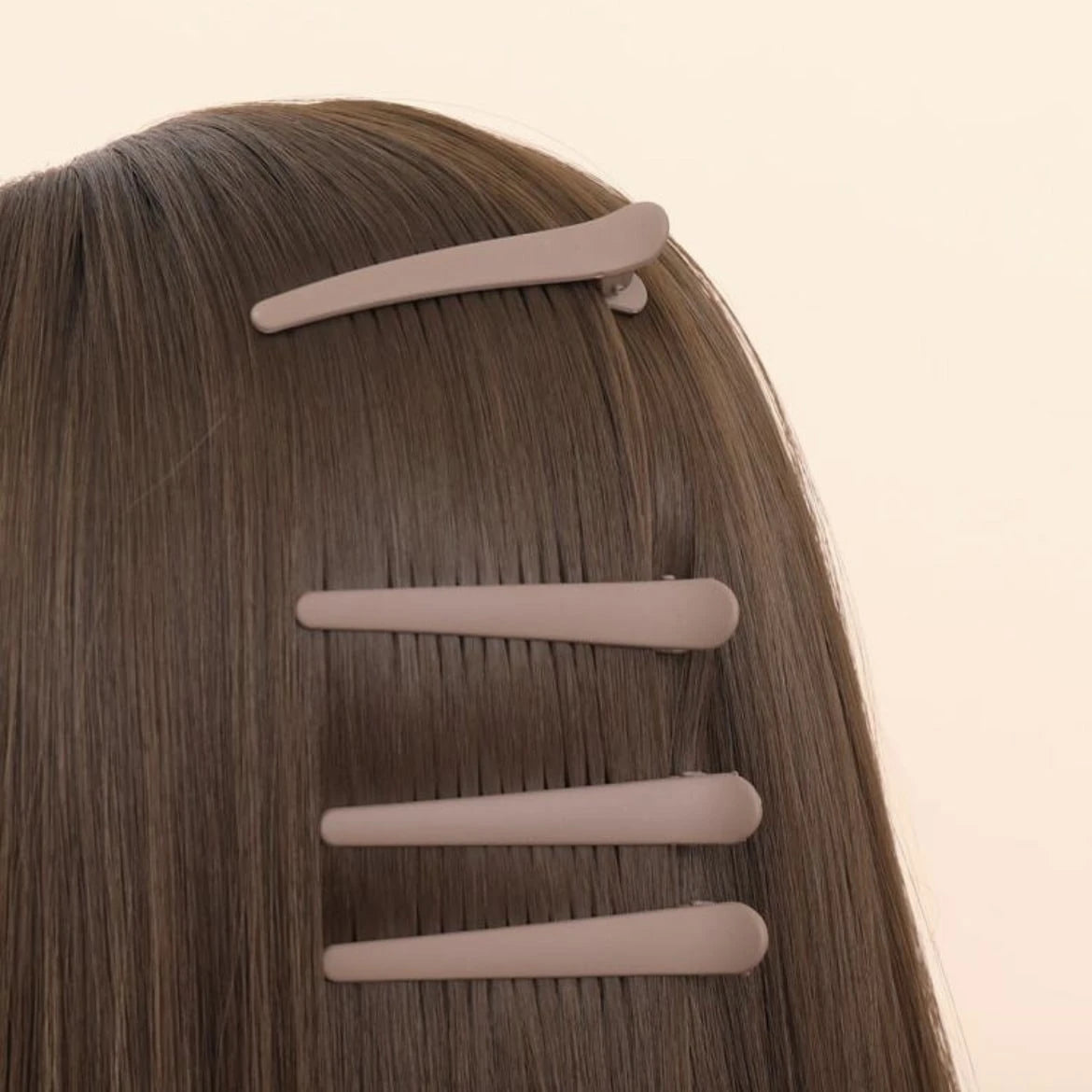 4pcs Matte Finish Sectioning Duckbill Hair Clips With Positioning Function