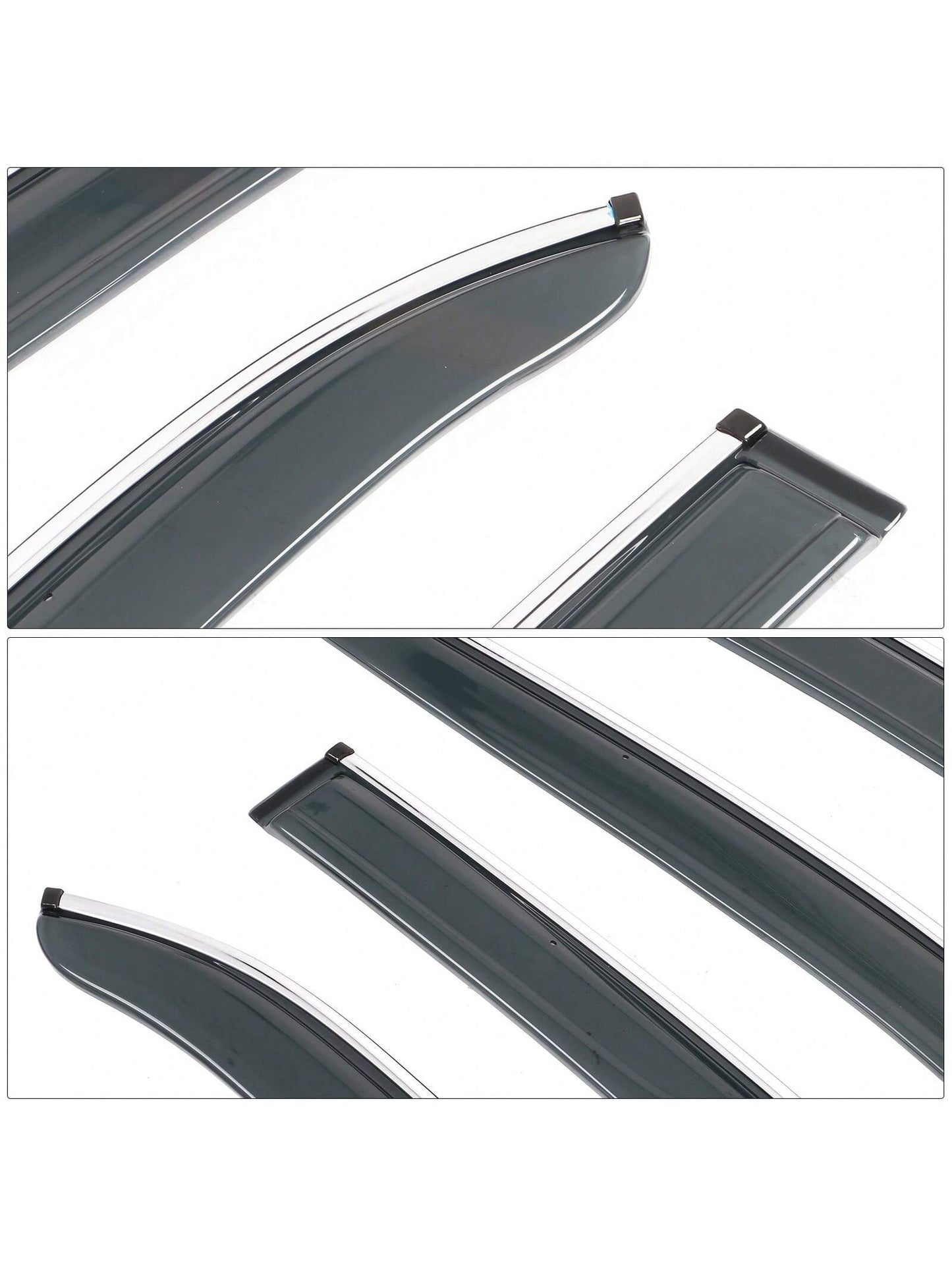 4PCS Tape On Window Visors Compatible With Toyota Camry 2018-2024 Chrome Trim Smoke Tinted Acrylic Window Rain Guards Summer Sun Shade Wind Vent Air Deflector 4PCS, A Great Find For Valentine