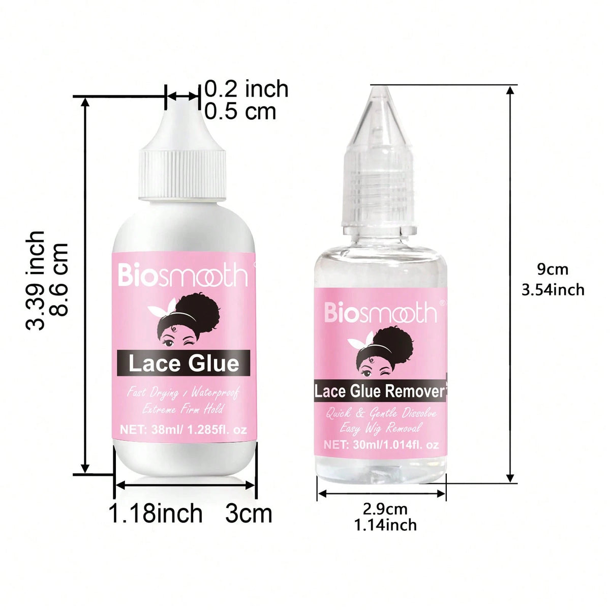 4pcs Wig Installing Kit- 60ml Melting Spray,38ml Lace Glue,30ml Lace Glue Remover And Lace Band