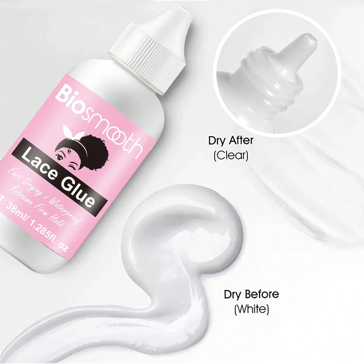 4pcs Wig Installing Kit- 60ml Melting Spray,38ml Lace Glue,30ml Lace Glue Remover And Lace Band