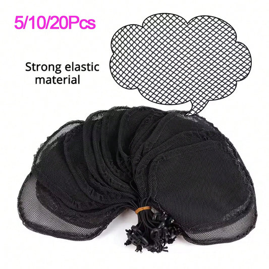 5/10/20pcs/Set High Quality Hair Nets For Ponytail Hairstyles, Women's Hair Styling Tools, Ponytail Bun Wig Cap Hair Nets