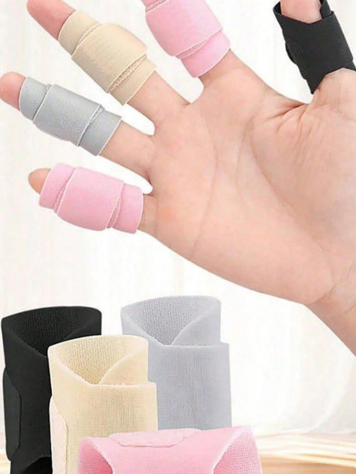 5/10pcs Adjustable Finger Splint Adjustable Finger Brace Breathable Elastic Finger Tape, Compression Pression Protector For Triggger Finger,Compression Aid For Sports