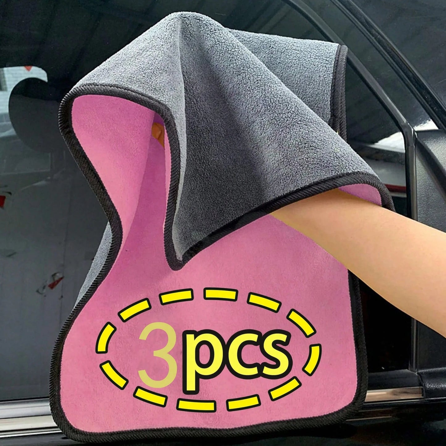 5/3/1 Pc Microfiber Car Washing Towels, Automotive Cleaning Drying Cloth, Car Cleaning Supplies