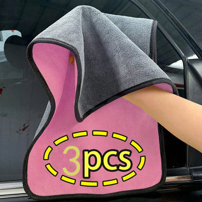 5/3/1 Pc Microfiber Car Washing Towels, Automotive Cleaning Drying Cloth, Car Cleaning Supplies